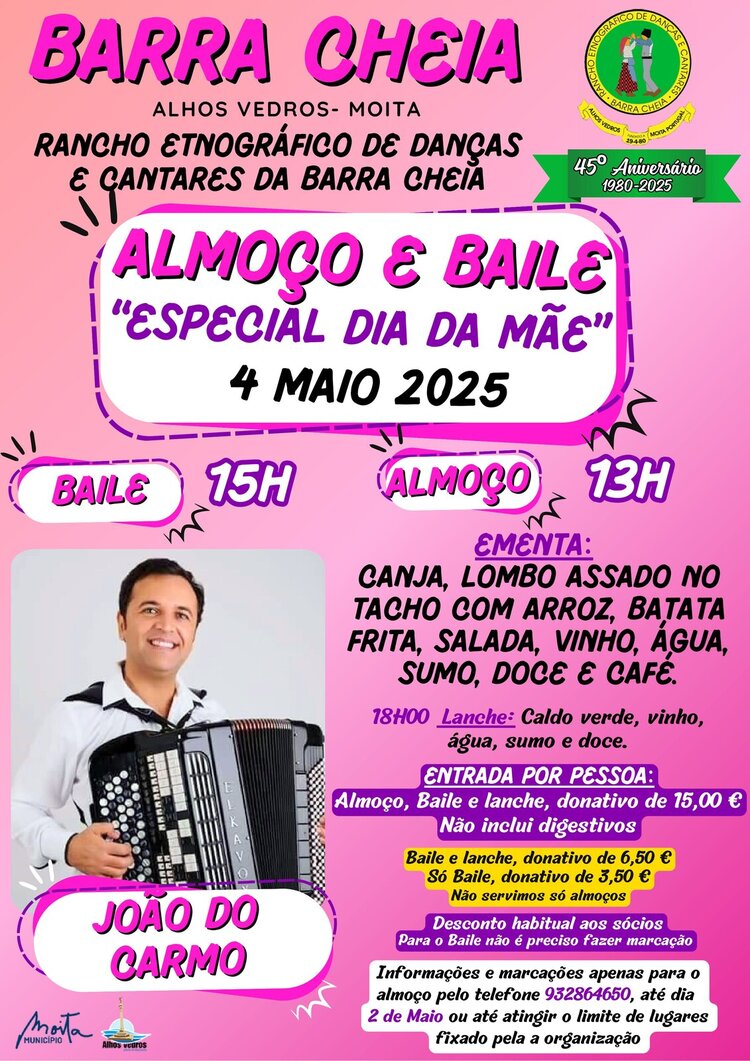 Cartaz Almo&ccedil;o e  Baile 4 Maio 2025